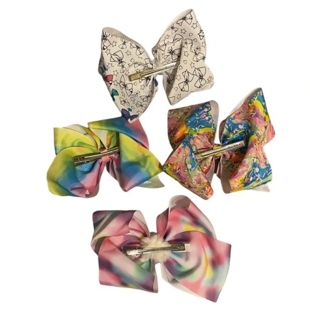 Jojo siwa hair bows large size colorful with bow holder